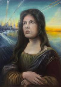 Meine Mona Lisa ~ 50 x 70 cm ~ Oelfarben auf Leinwand