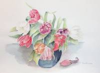 Tulpen 1 ~ 36 x 48 cm ~ Aquarell auf Papier