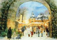 8. Weihnachtsmarkt Schloss Luentenbeck ~ ca. 55 x 75 cm ~ Aqurell auf Archespapier