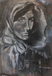 Josefine ~ 70 x 100 cm ~ Pastell auf Papier